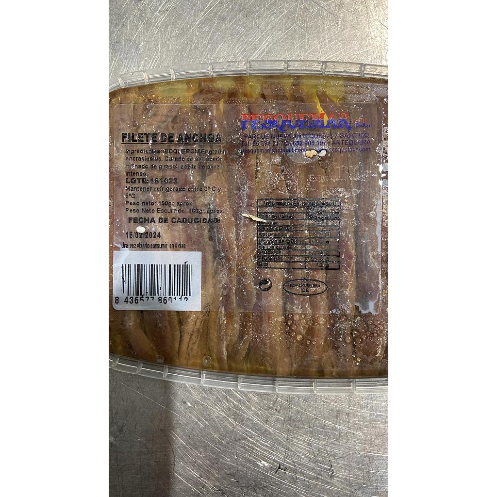 Tarrina anchoa en aceite Pescadería Ismael